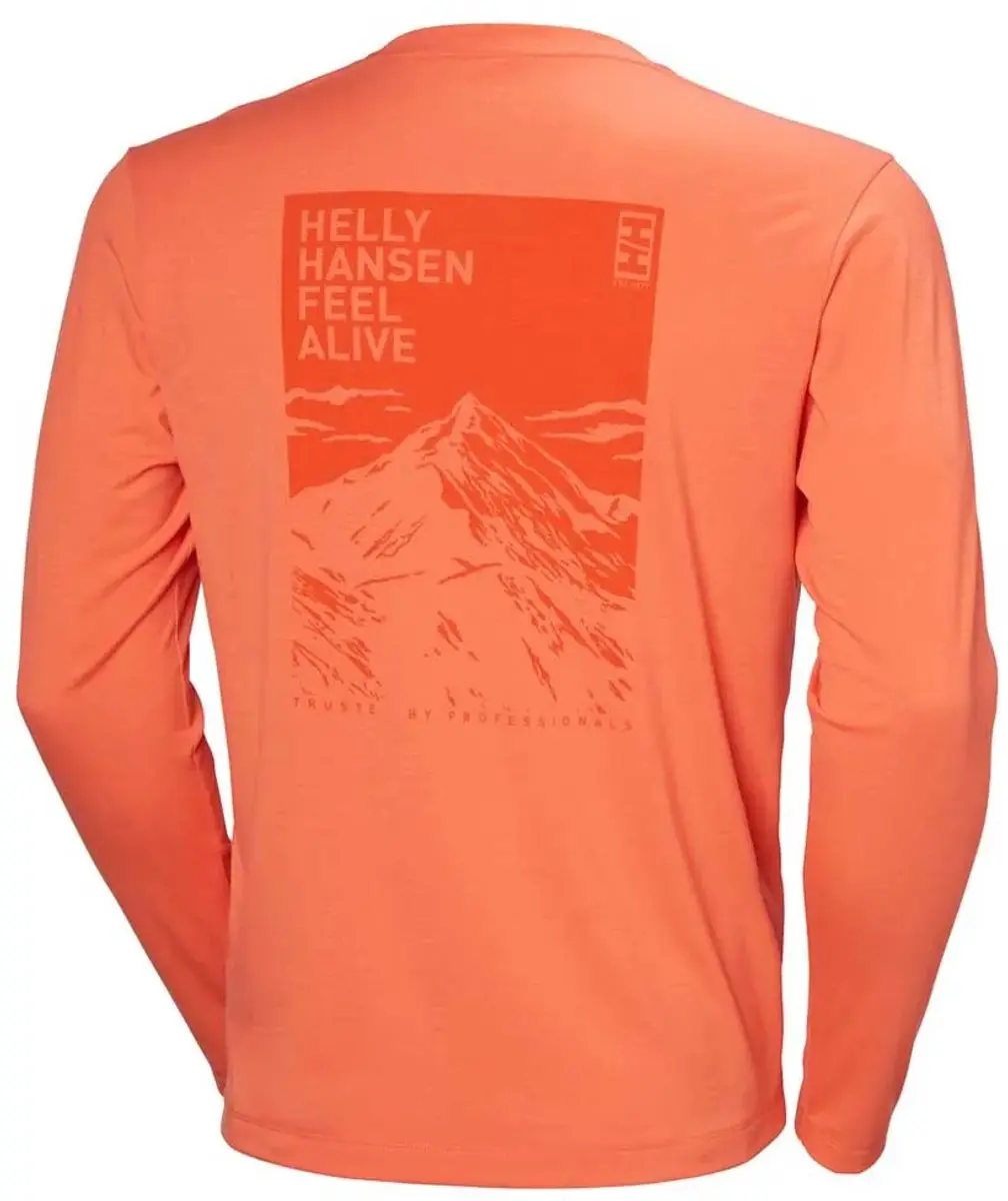 Helly Hansen Skog Graphic Jersey Lange Mouwen - M - Bonfire - afbeelding 3 van 4