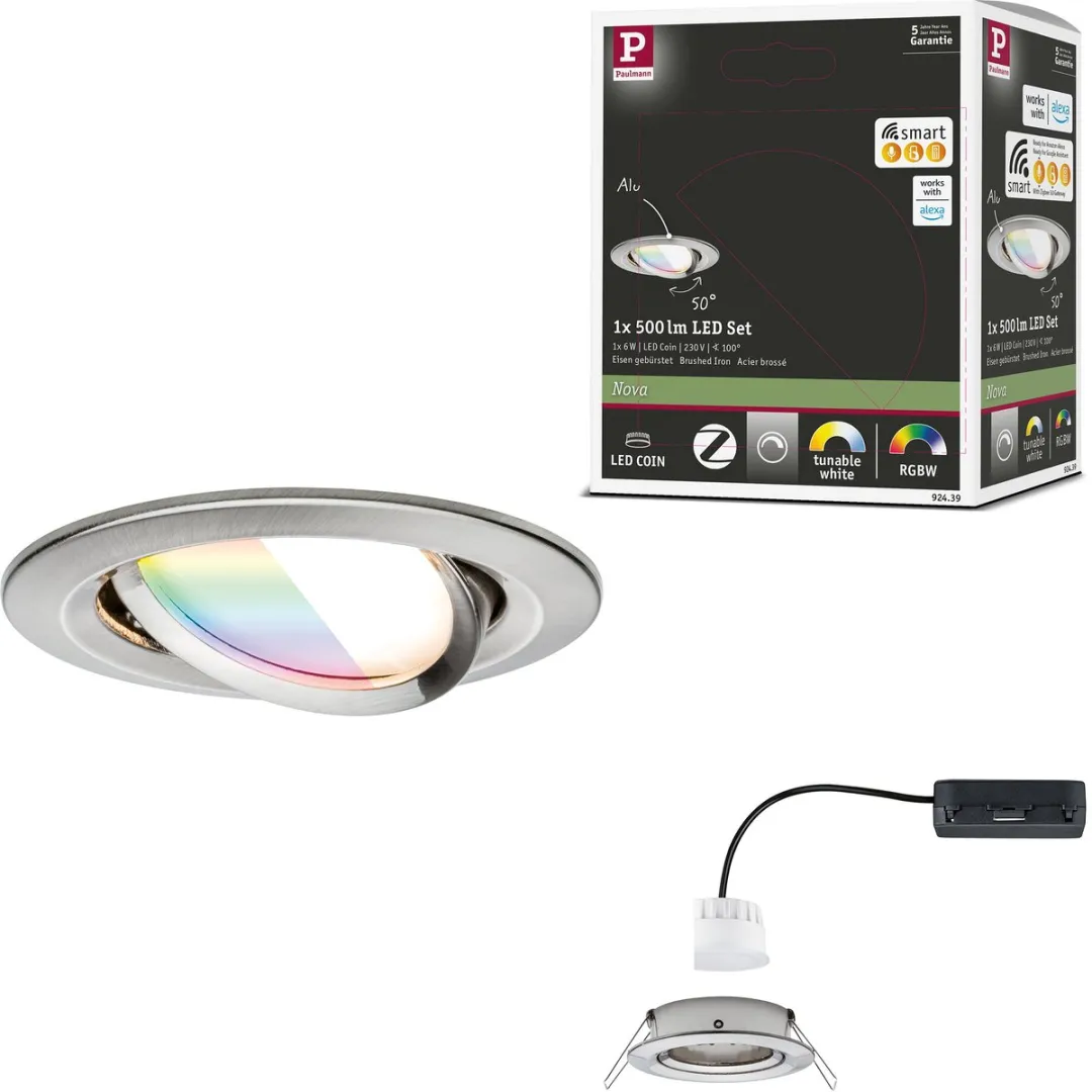 Paulmann Nova Coin LED Inbouwlamp 84mm 50° RGBW+ 6W 500lm