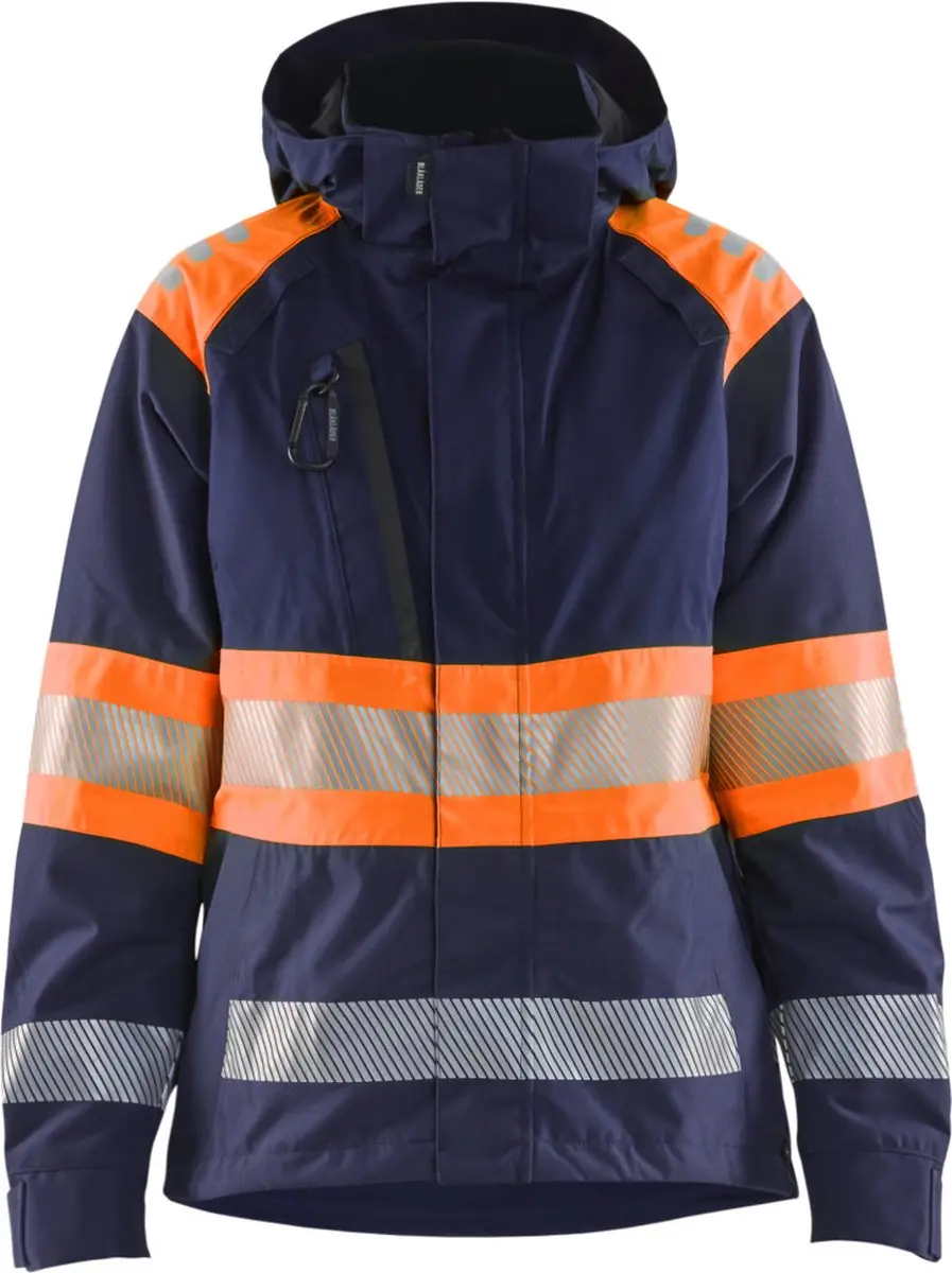 Blaklader 4430-1977 Dames Shelljack High Vis - Marineblauw/Oranje - XXL