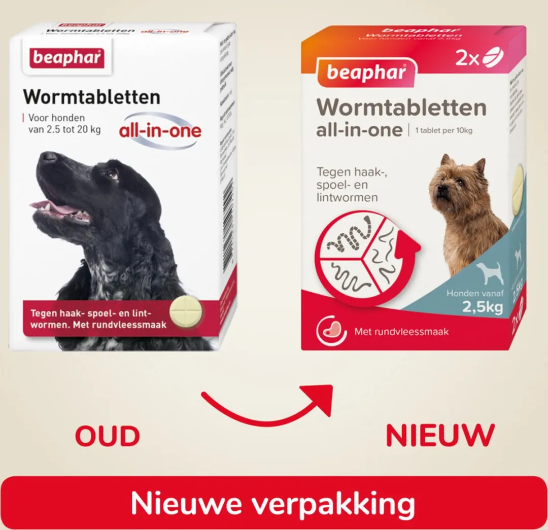 Beaphar Wormtablet All In One Hond 2,5-20 kg - 12 Stuks - afbeelding 6 van 6
