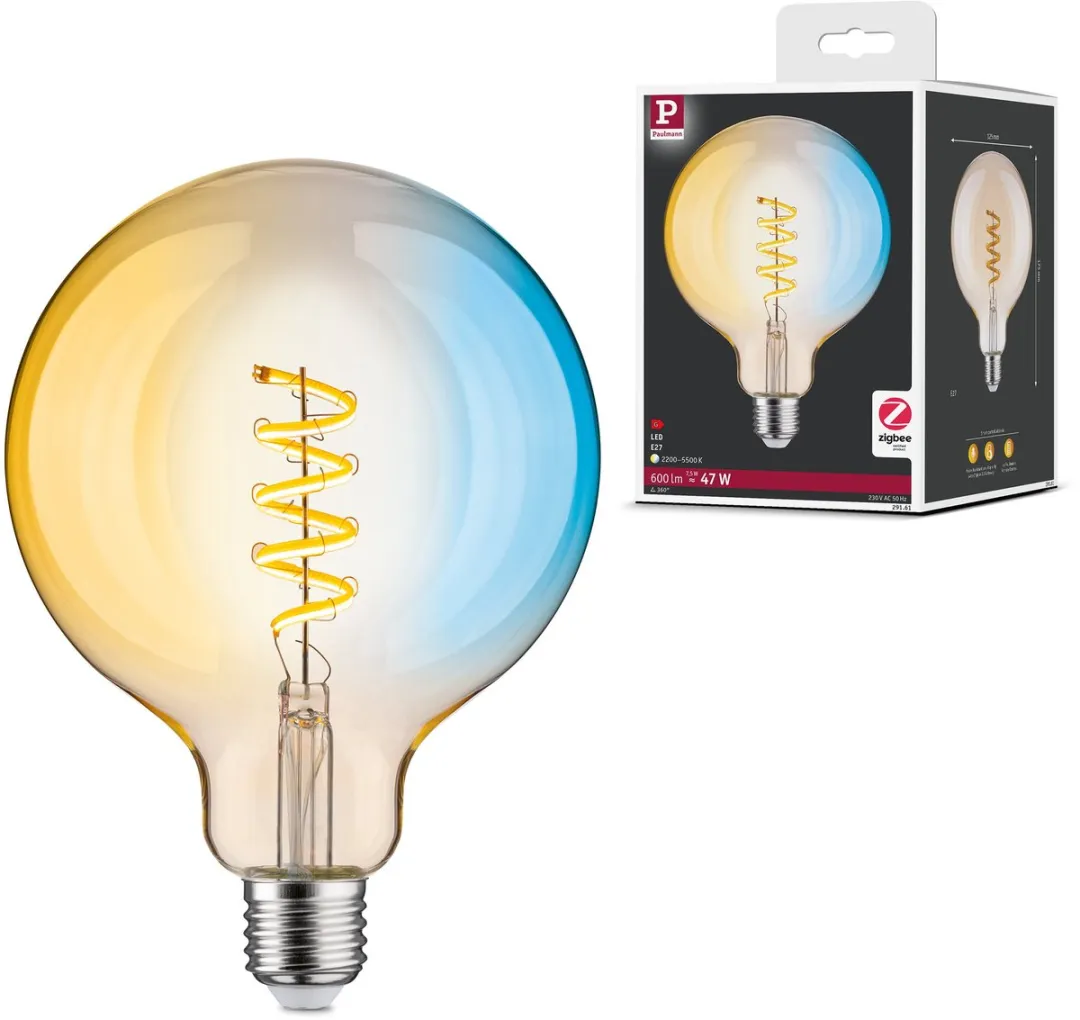 Paulmann Filament LED Globe G125 Zigbee 600lm 7.5W Tunable White