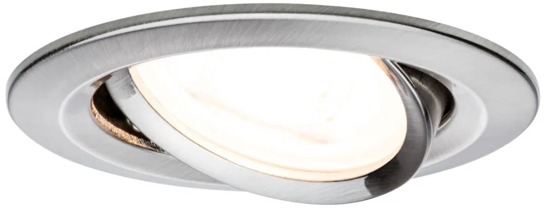 Paulmann LED-inbouwlamp Nova Basisset 3x6,5W 460lm 2700K - 84mm GU10 - Staal geborsteld