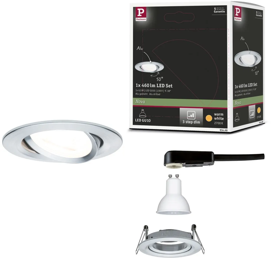 Paulmann LED-inbouwlamp Nova 84mm GU10 6,5W