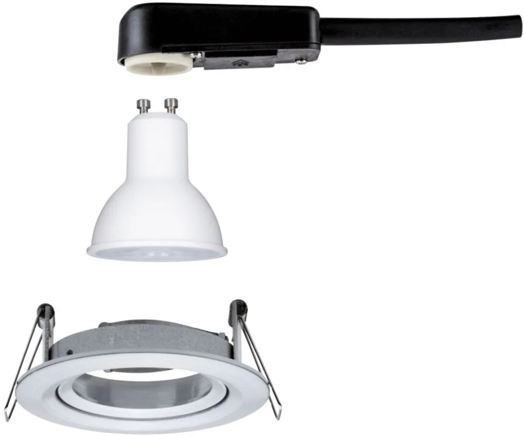 Paulmann LED-inbouwlamp Nova 84mm GU10 6,5W - 460lm - 2700K - Alu gedraaid