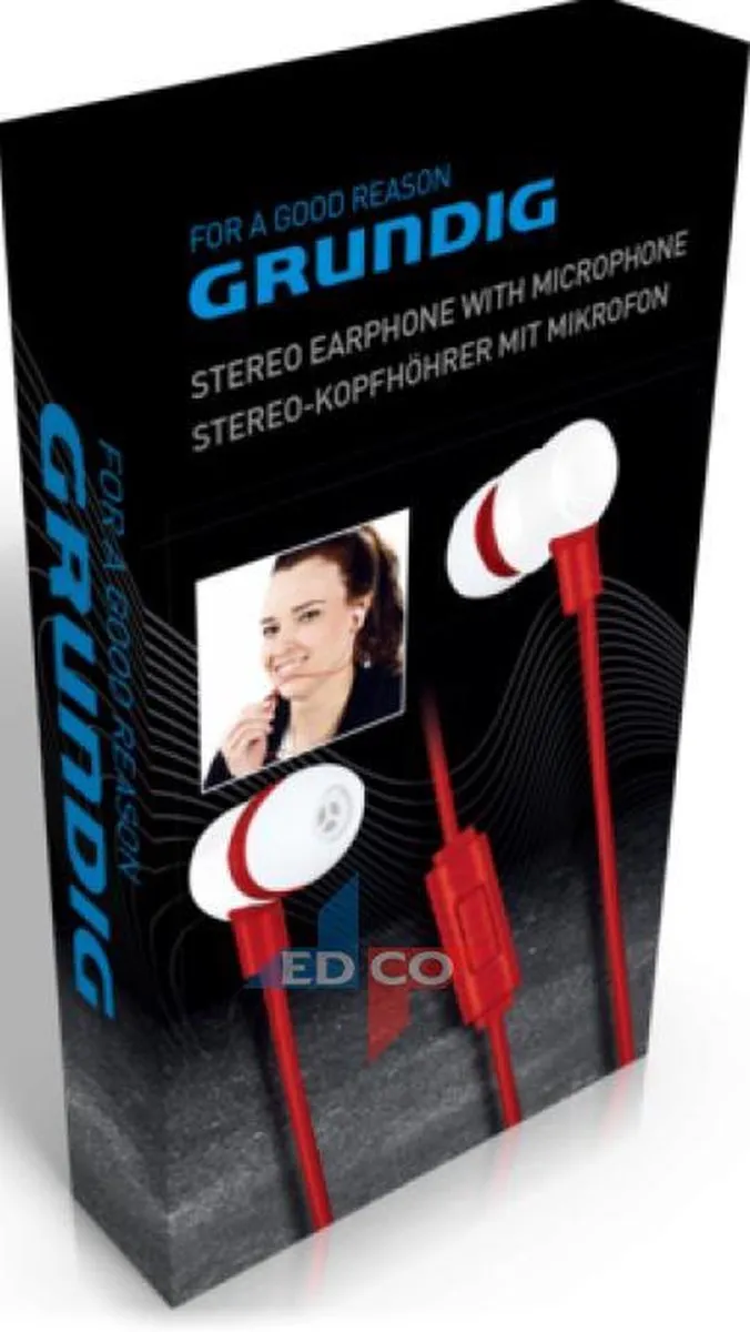 Grundig Hoofdtelefoon 1 8711252863566 - Rood/Wit