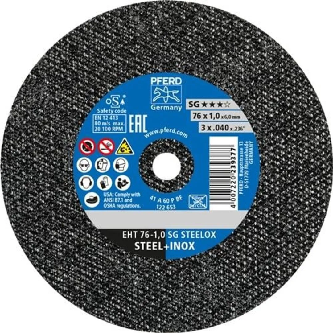 Pferd SG STEELOX Snijschijf Ø76x1,1mm - Metaal - 65508000