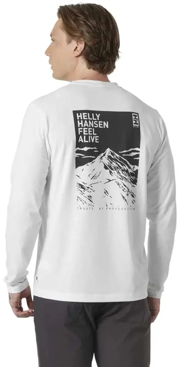 Helly Hansen Skog Graphic T-shirt Lange Mouwen - Wit 2XL - afbeelding 3 van 6