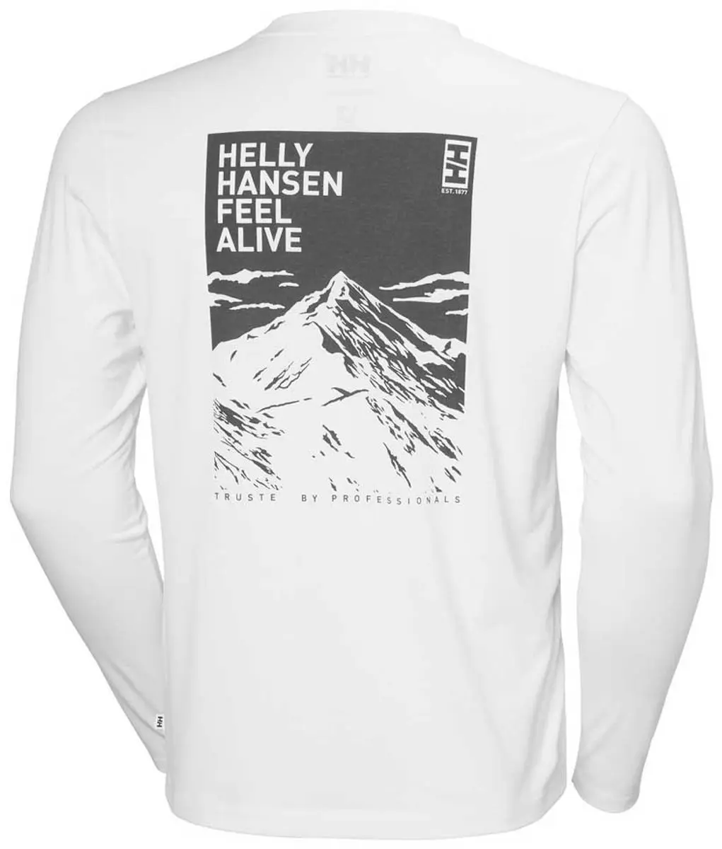 Helly Hansen Skog Graphic T-shirt Lange Mouwen - Wit 2XL - afbeelding 5 van 6