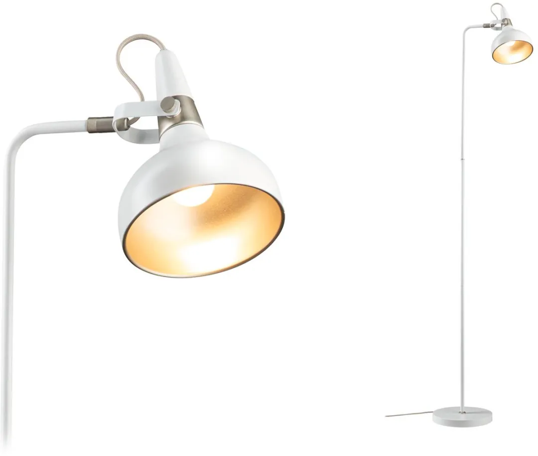 Paulmann Juna Staande Lamp E14 20W - Wit mat/Champagne Metaal