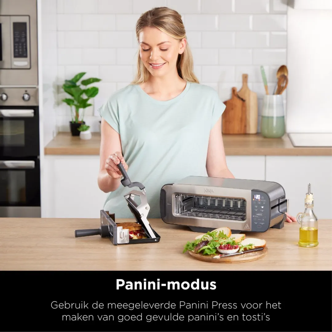 Ninja Foodi 3-in-1 ST202EU Toaster/Gril/Panini - 2400W - 2 Sandwiches - Grijs