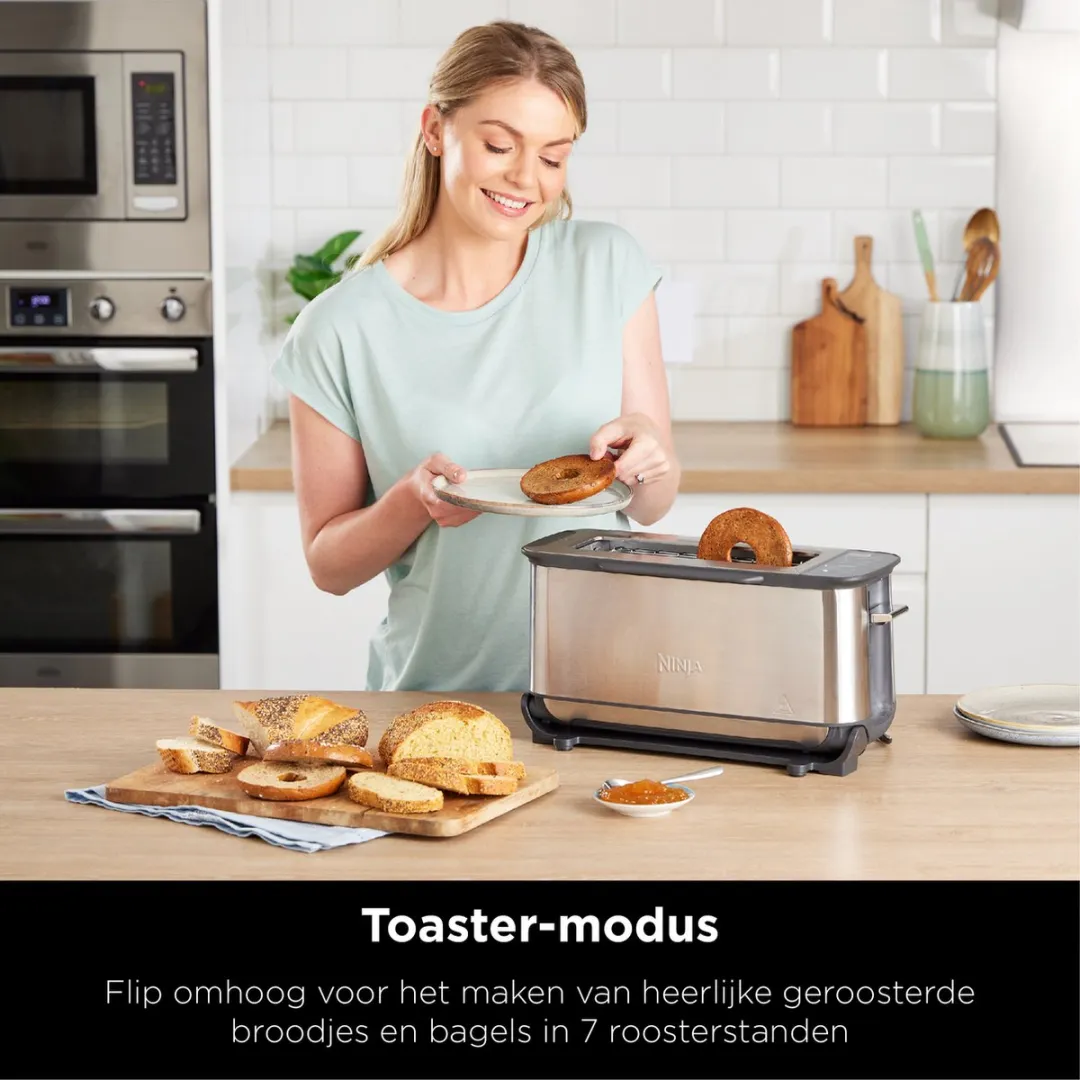 Ninja Foodi 3-in-1 ST202EU Toaster/Gril/Panini - 2400W - 2 Sandwiches - Grijs
