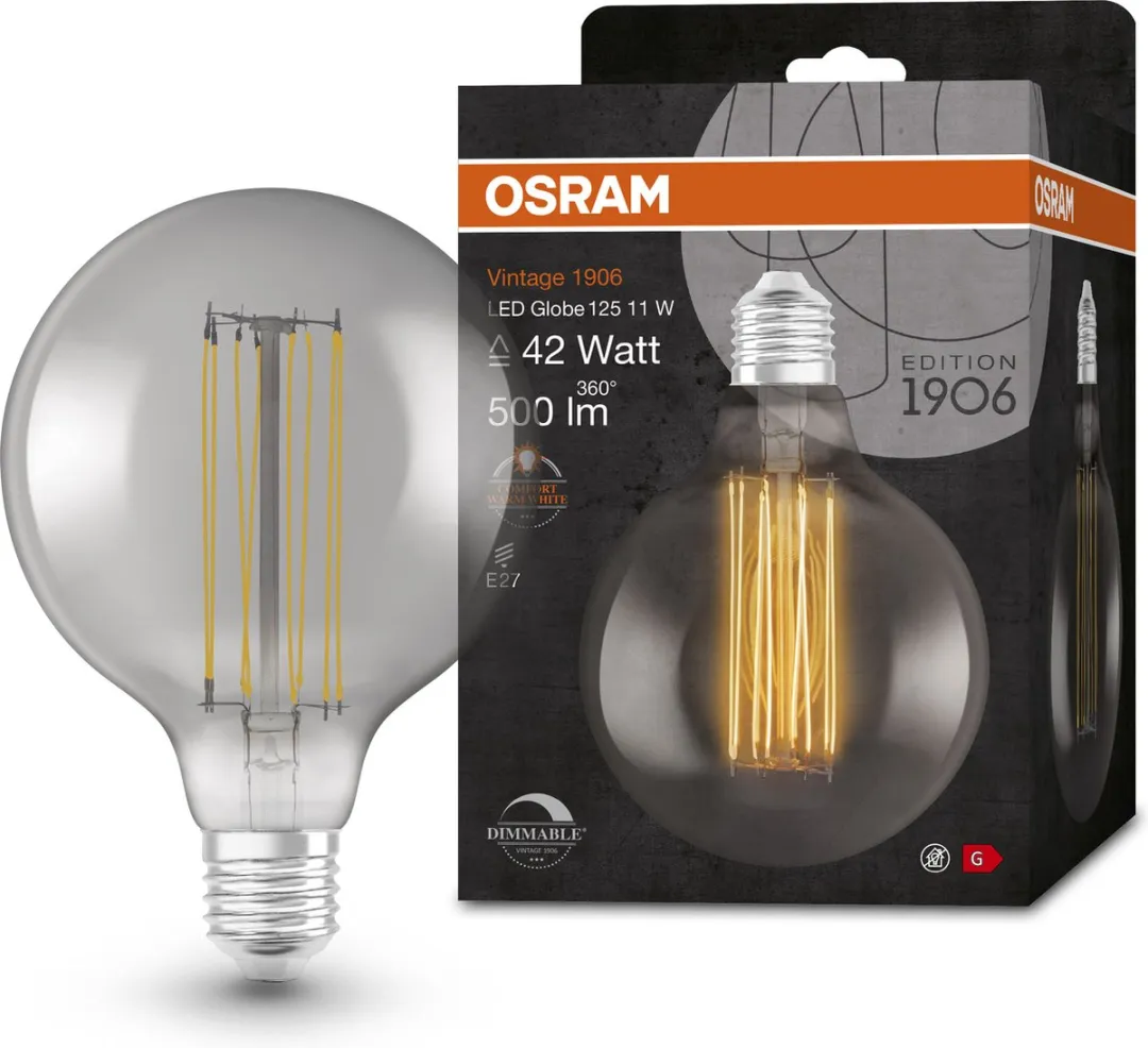 Osram LED Globe 11W E27 Warmwit - Ø95mm - afbeelding 4 van 6