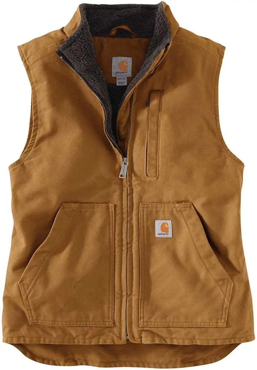 Carhartt Women’s Washed Duck Sherpa Lined Mock Neck Vest