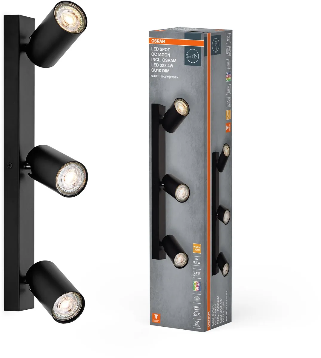 Osram LED Spot Octagon GU10 3x3,4W