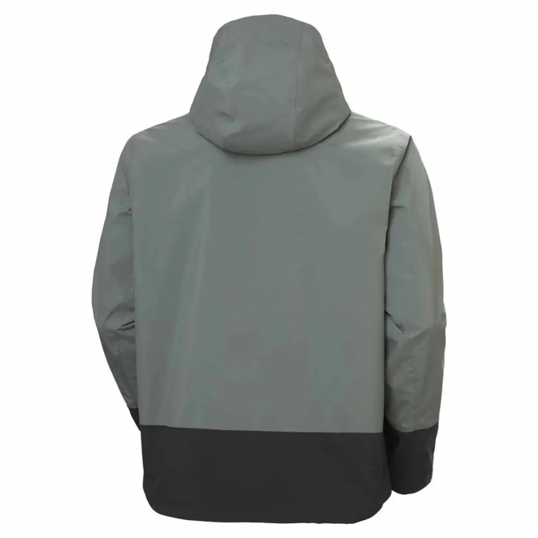 Helly Hansen Block Waterdichte Jas met Capuchon - Grey Cactus - M - afbeelding 3 van 4