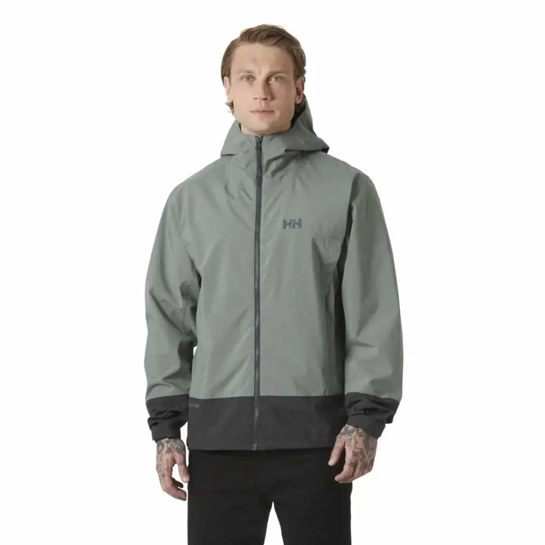 Helly Hansen Block Waterdichte Jas met Capuchon - Grey Cactus - M