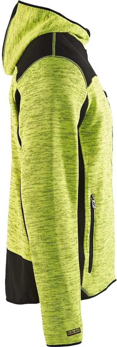 Blåkläder Gebreid Vest met Softshell - High Vis Geel/Zwart - afbeelding 2 van 5