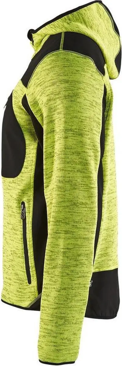 Blåkläder Gebreid Vest met Softshell - High Vis Geel/Zwart - afbeelding 5 van 5