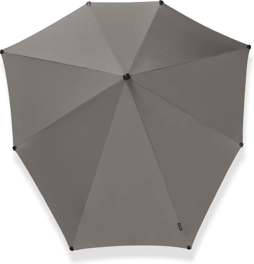 Senz XXL Stick Stormparaplu 107cm - Silk Grey - afbeelding 2 van 6
