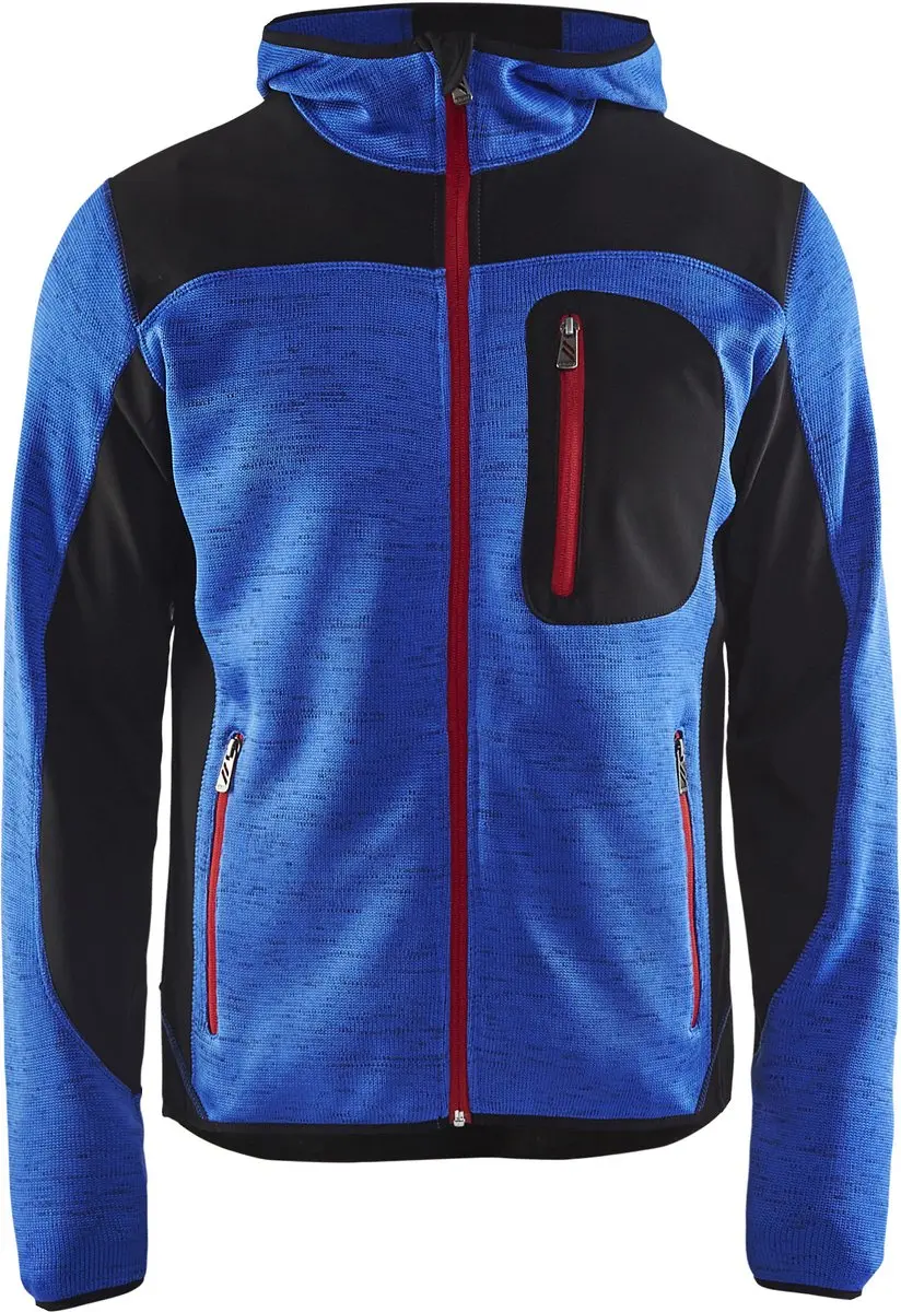 Blaklader Gebreid vest met softshell 4930-2117 - Korenblauw/Zwart - XS
