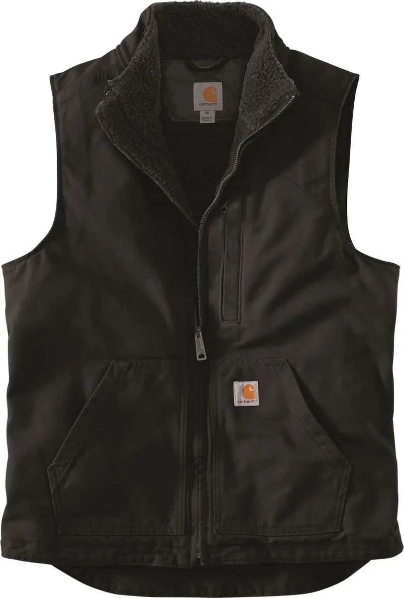Carhartt Washed Duck Mock-Neck Vest - Zwart - XXL - afbeelding 5 van 5