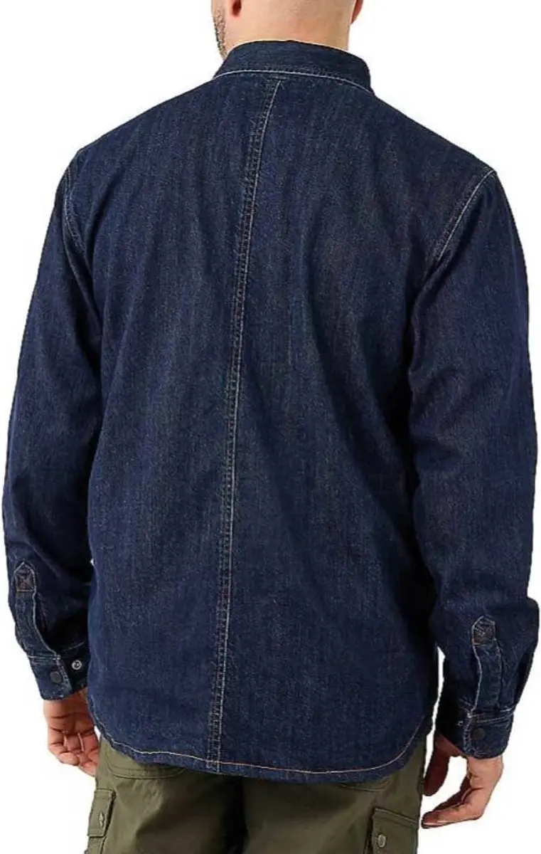 Carhartt Snap-Front Denim Fleece Overhemd - Blauw - afbeelding 5 van 6