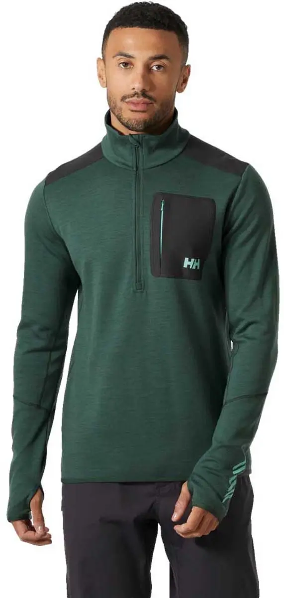 Helly Hansen Lifa Merino Sweatshirt Met Halve Rits Groen XL Man