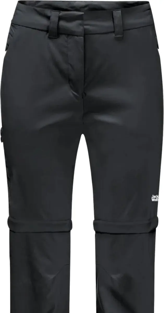 Jack Wolfskin Overland Zip Away Broek Dames - Zwart - 34 - afbeelding 2 van 3