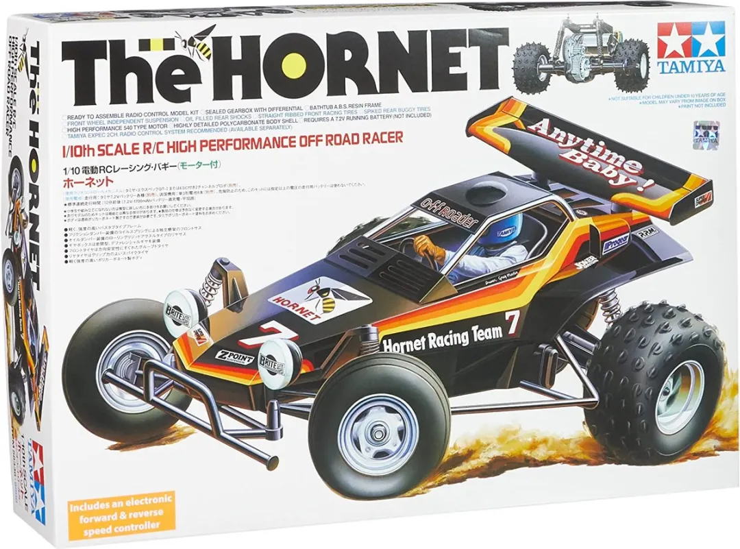 Tamiya The Hornet 2004 1/10 2WD Buggy Kit - Zwart