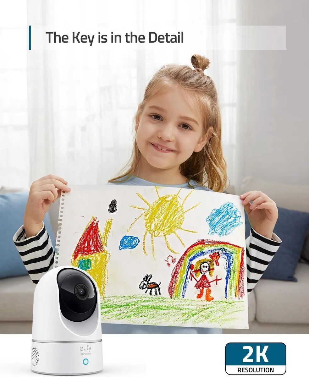 Eufy 2K Indoor Camera - 2 Stuks (Zwart/Wit)