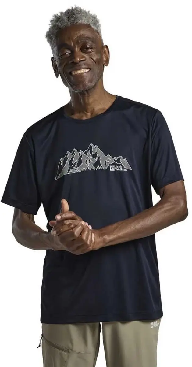 Jack Wolfskin Peak Graphic T-Shirt - Blauw - afbeelding 6 van 6