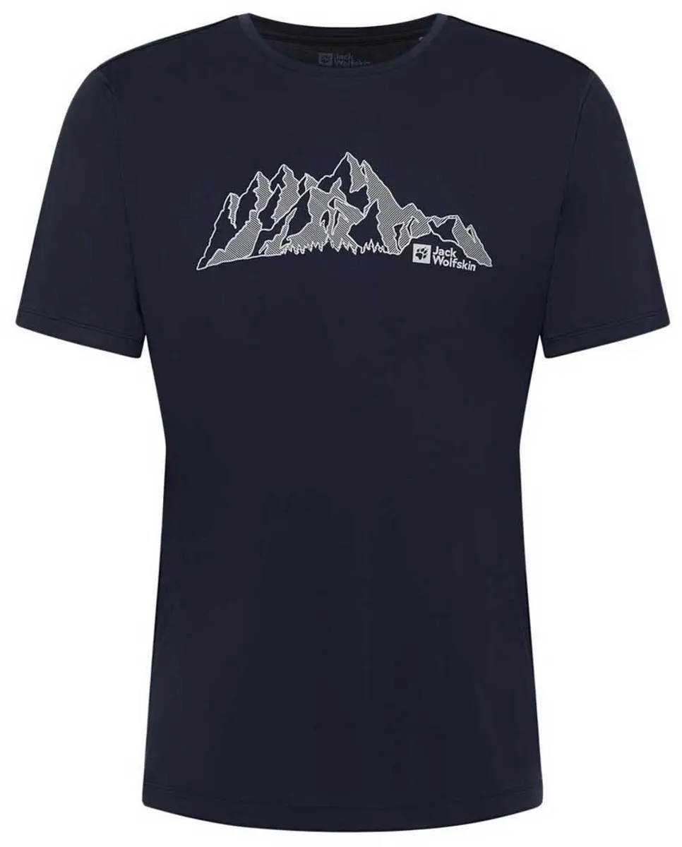 Jack Wolfskin Peak Graphic T-Shirt - Blauw - afbeelding 5 van 6