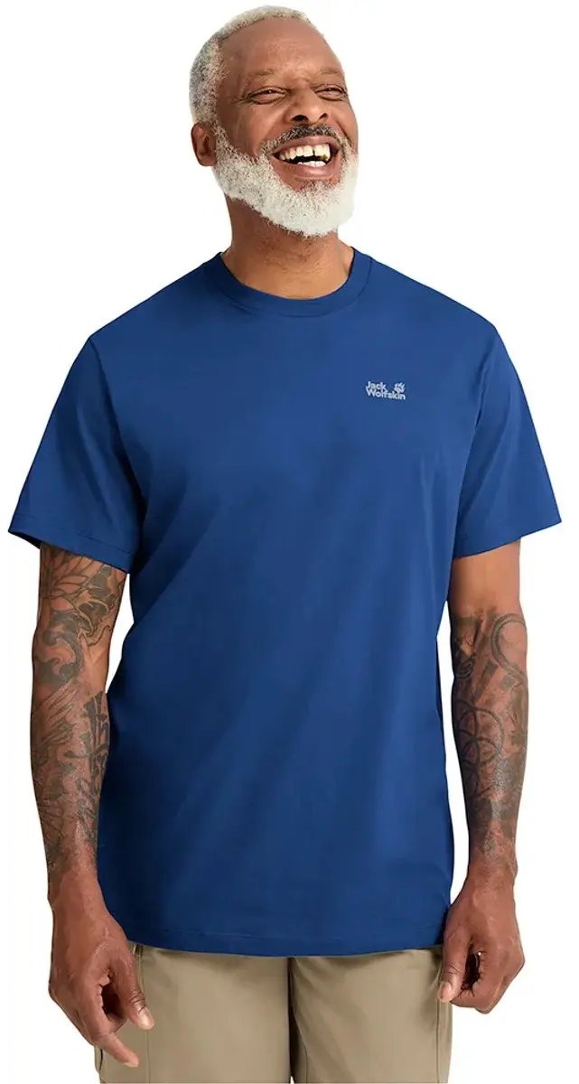 Jack Wolfskin Essential T-shirt Met Korte Mouwen Blauw M Man