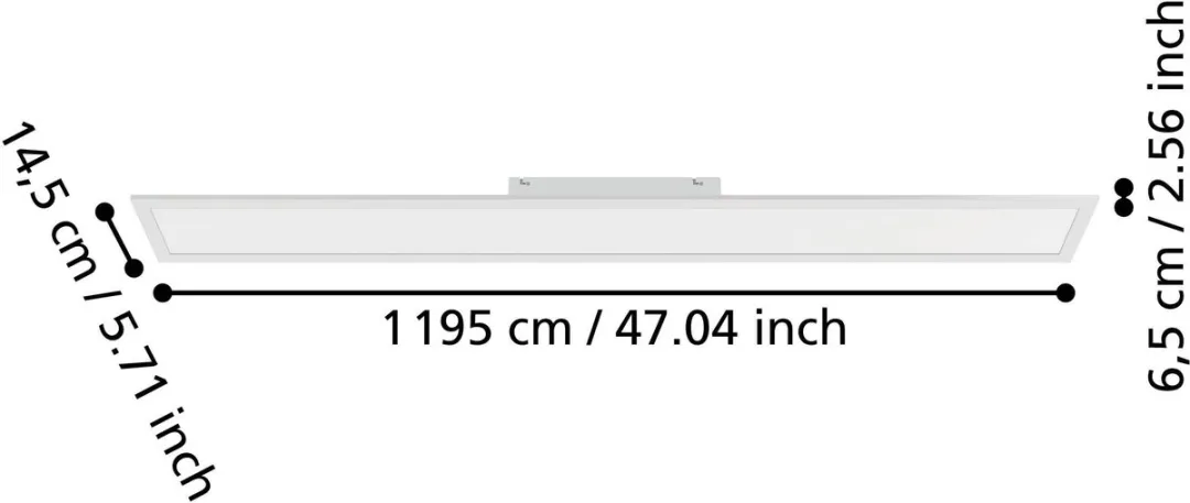 EGLO connect.z Moradillo LED Paneel 119.5x14.5cm - Wit - Instelbaar licht