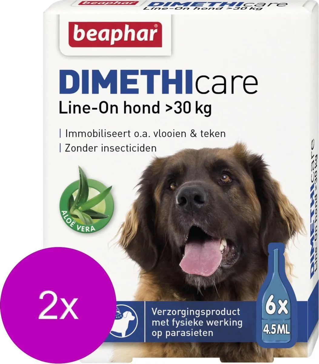 Beaphar Dimethicare Line-On Hond - 2x12x4.5ml