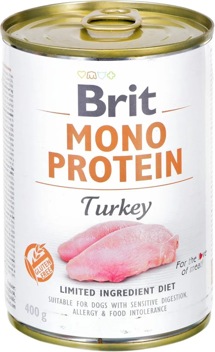 Brit Blik Care Mono Protein Hondenvoer Kalkoen 400g