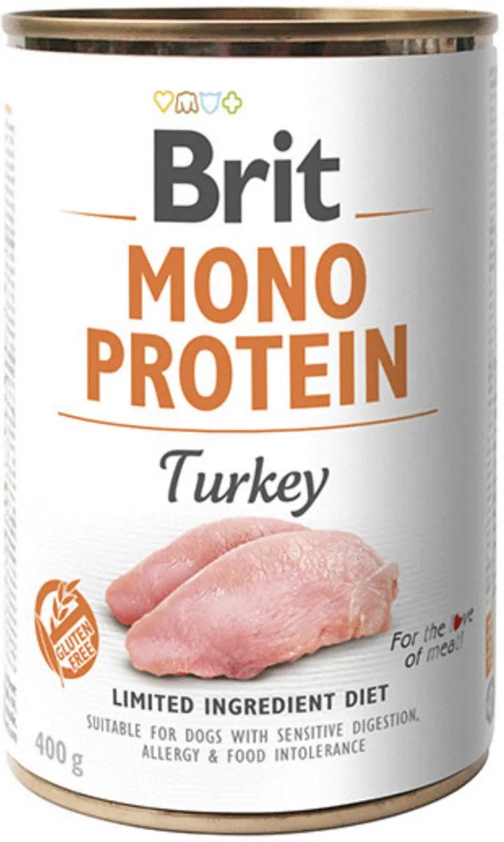 Brit Blik Care Mono Protein Hondenvoer Kalkoen 400g
