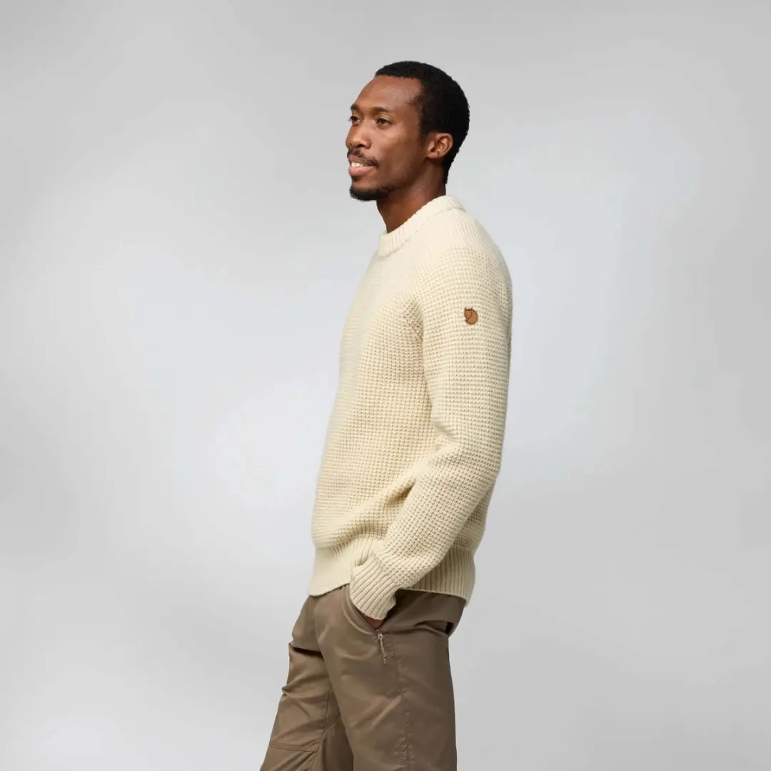 Fjällräven Övik Waffle Knit Trui - Light Beige - afbeelding 3 van 6