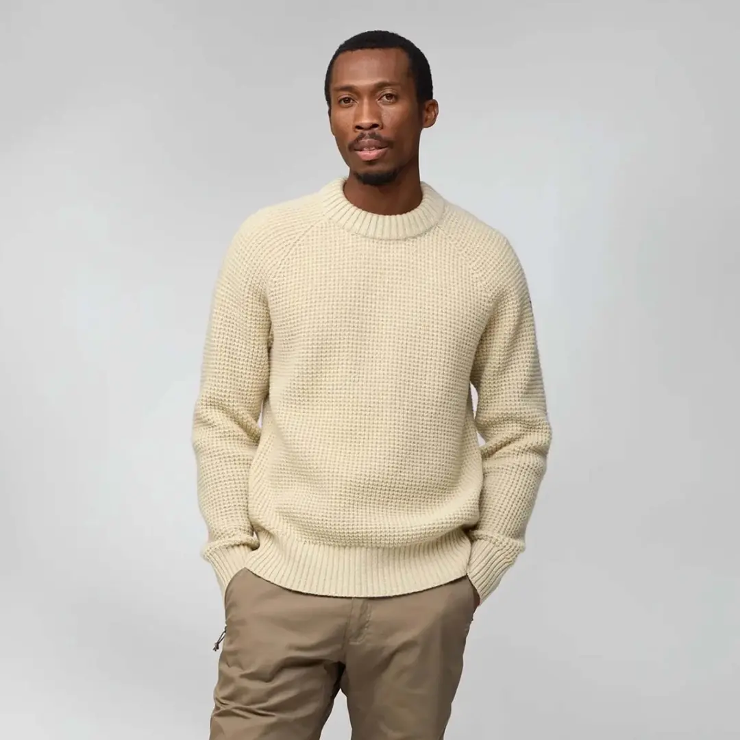 Fjällräven Övik Waffle Knit Trui - Light Beige - afbeelding 2 van 6