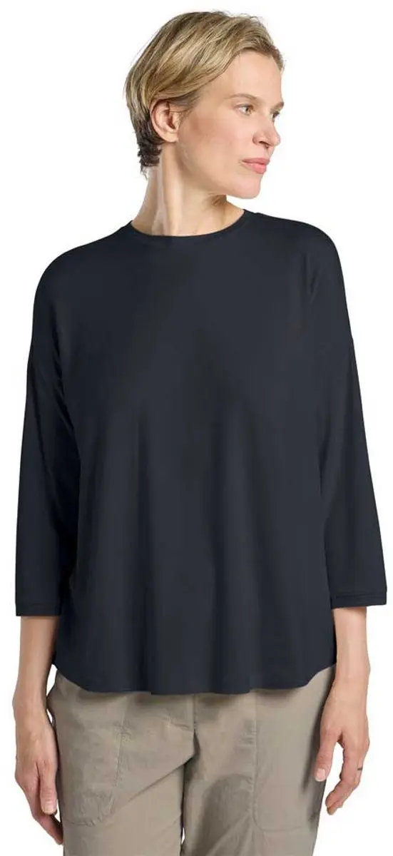 Jack Wolfskin Travel T-shirt Met 3/4 Mouw Zwart M Vrouw