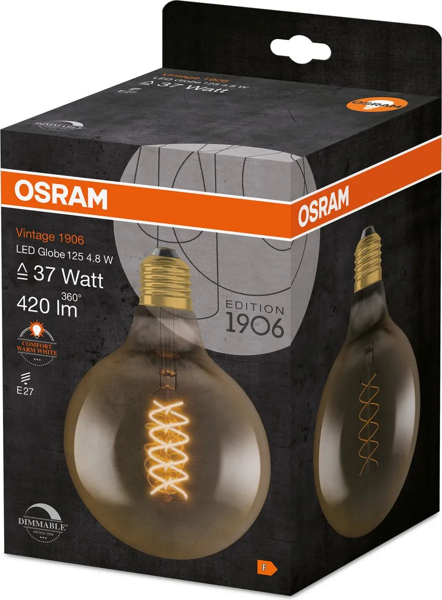 Osram LED Globe E27 7W Warmwit - 124mm - afbeelding 6 van 6