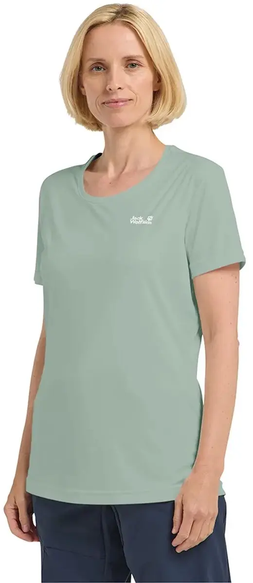 Jack Wolfskin Tech T-shirt Dames - Green Zinnia - XL - afbeelding 6 van 6
