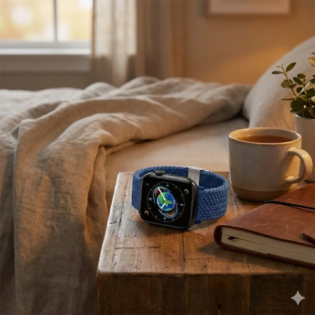 NUVEX Blauw Nylon Horlogebandje Apple Watch - 42/44/45/49mm