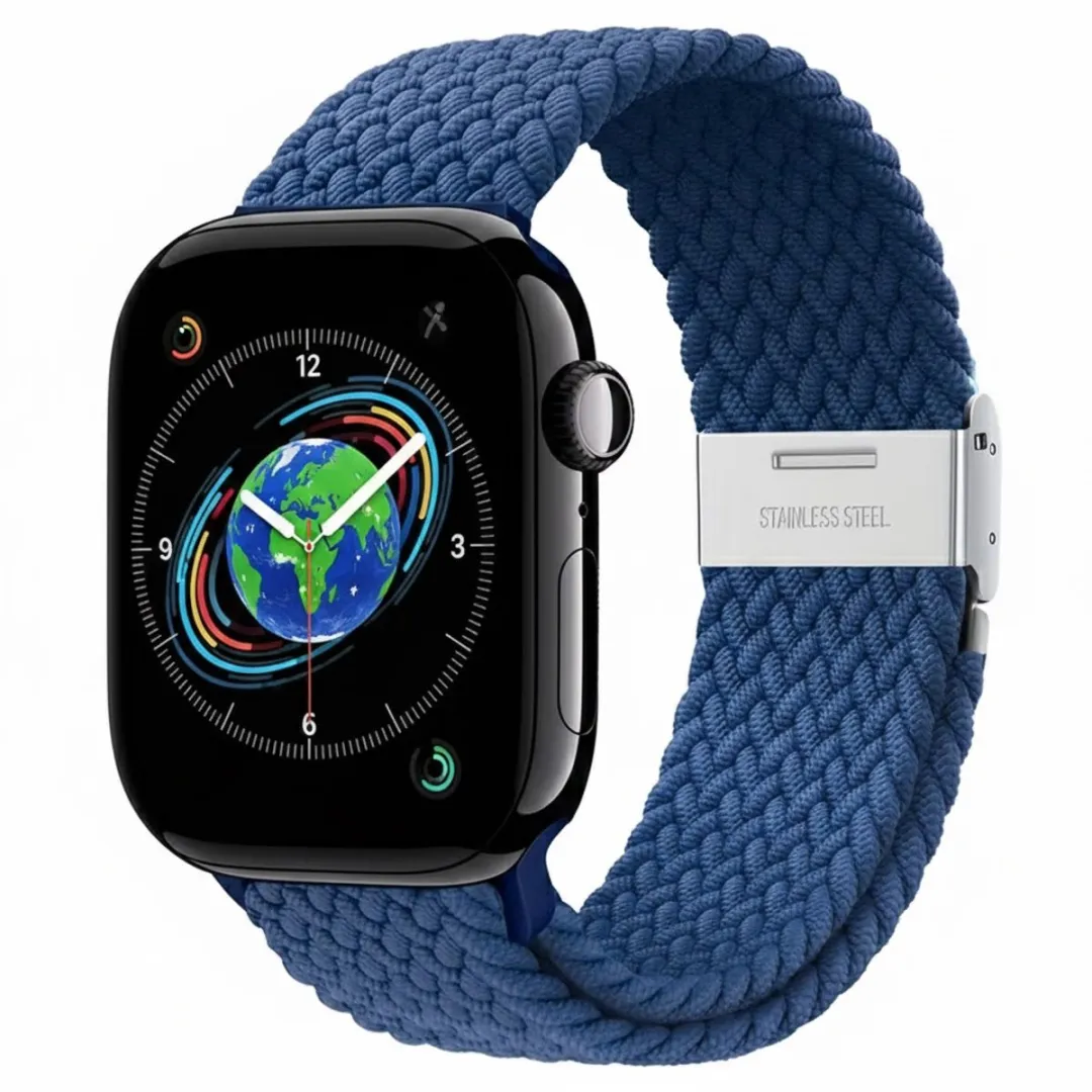 NUVEX Blauw Nylon Horlogebandje Apple Watch