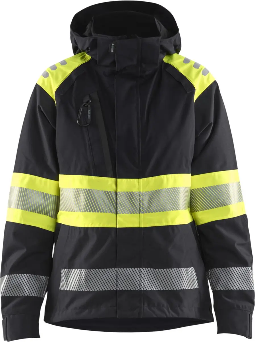 Blaklader 4430-1977 Dames Shelljack High Vis - Zwart/High Vis Geel - XXL