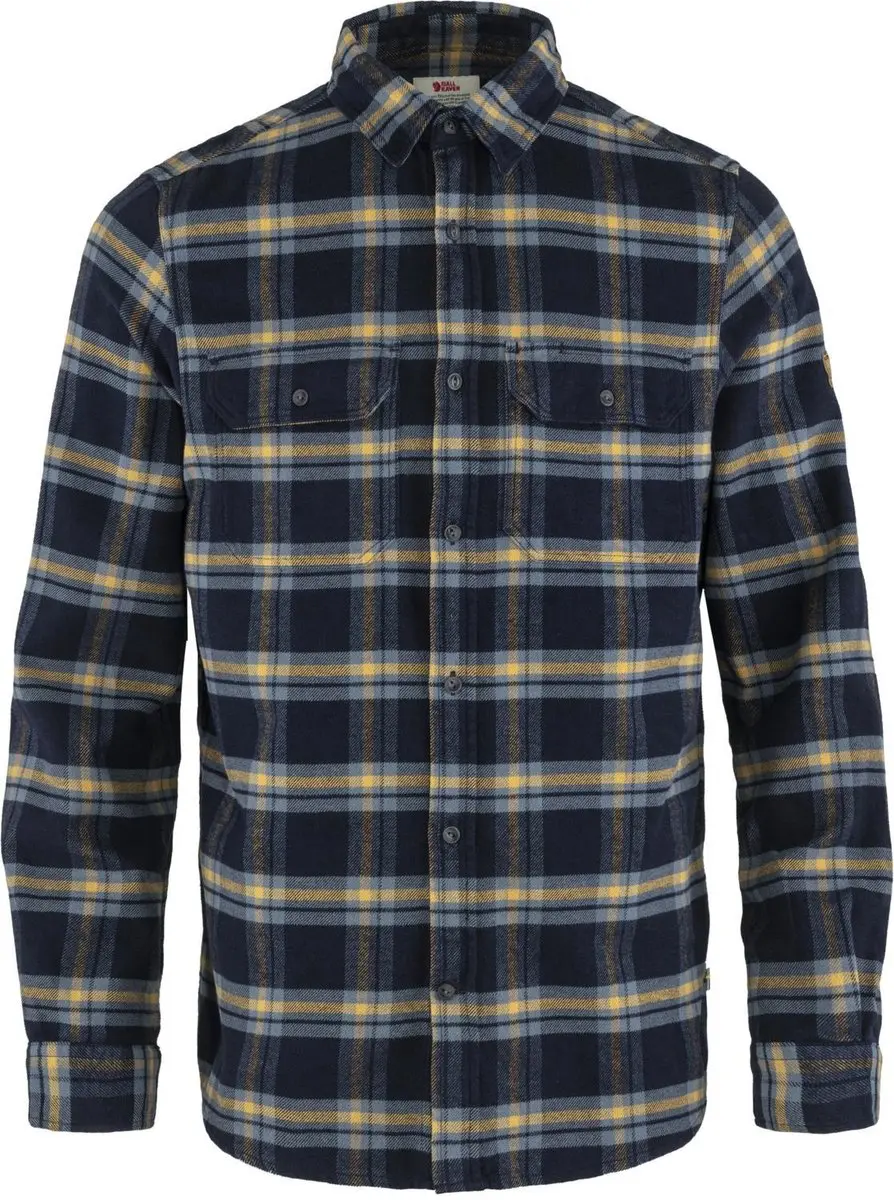Fjallraven Ovik Heavy Flannel Shirt - Outdoor Blouse - Heren - Dark Navy - Maat XXL