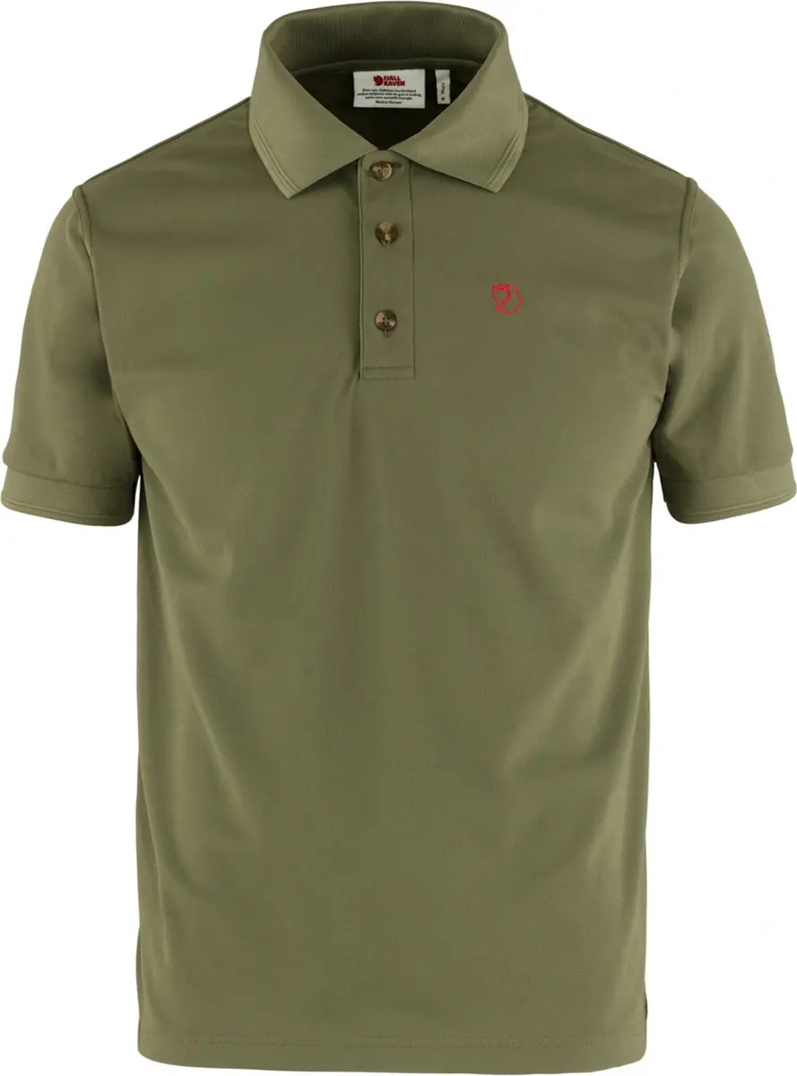 Fjallraven - Crowley Pique Shirt M - LIGHT OLIVE - - Maat L