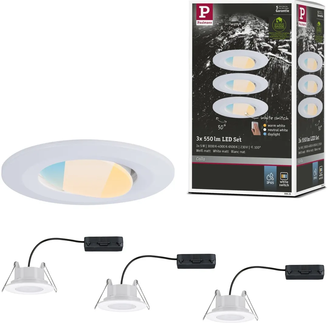 Paulmann LED Inbouwspots Calla Set