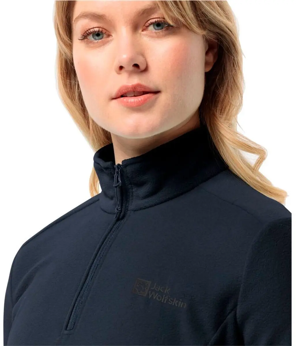 Jack Wolfskin Taunus Fleece Dames 1/2 Rits - Night Blue - afbeelding 3 van 6
