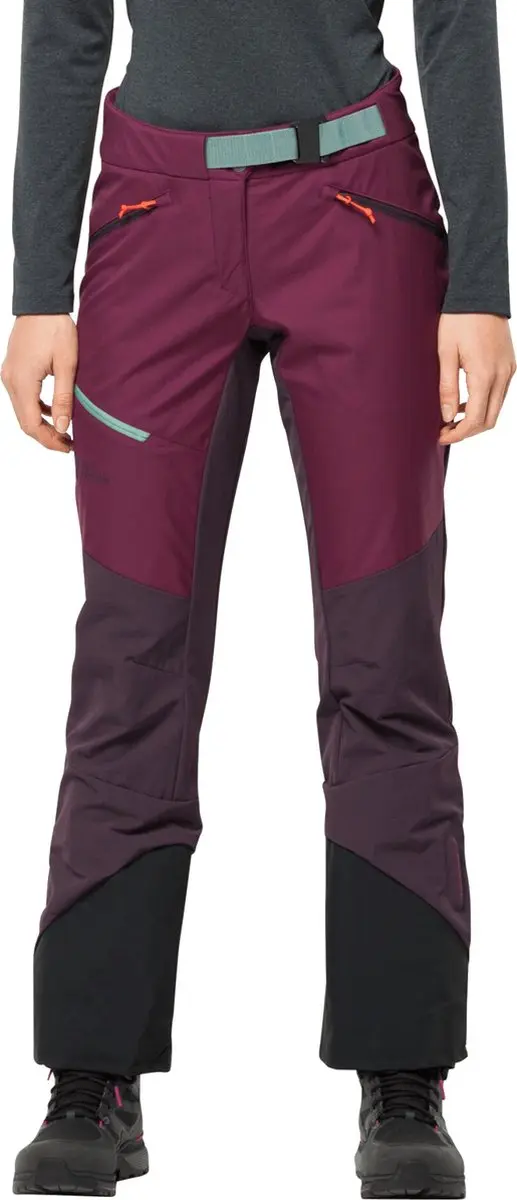 Jack Wolfskin Alpspitze Dames Skibroek - Purper - 40 - afbeelding 2 van 5